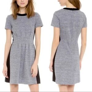 Madewell Parkline Dress Women's Size 4 Gray Colorblock Short Sleeve 1937